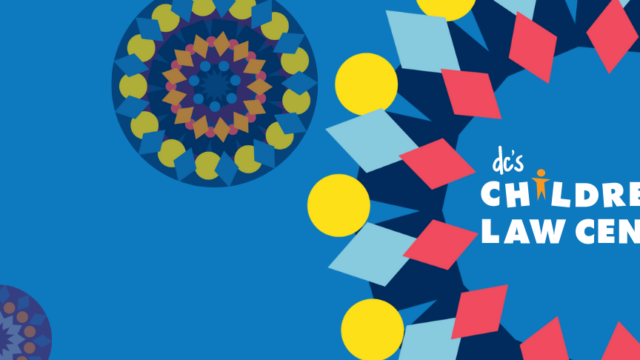 Children's Law Center banner with kaleidoscope imagery