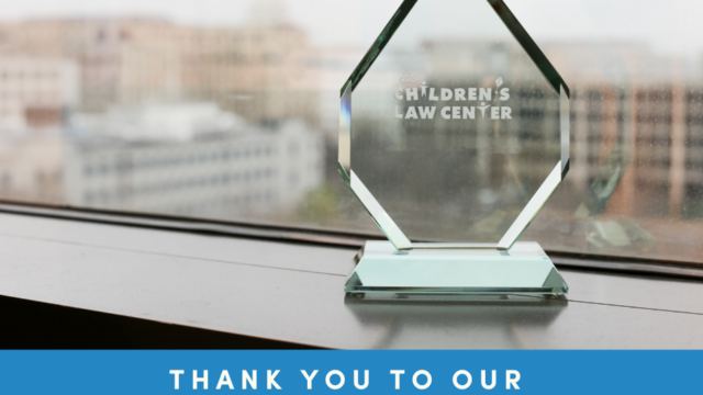 Champion for Children's plaque