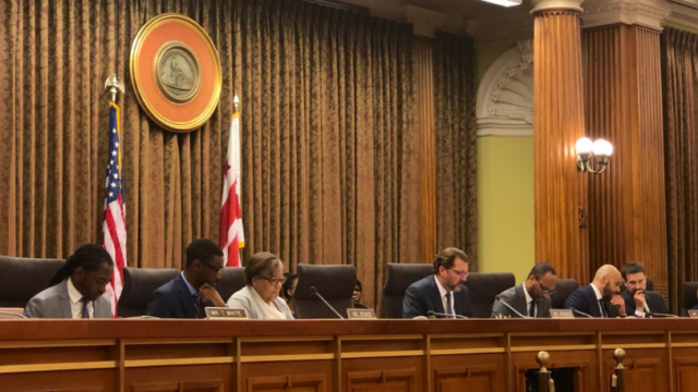 Council members in court